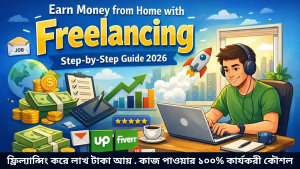 ফ্রিল্যান্সিং করে লাখ টাকা আয় . কাজ পাওয়ার ১০০% কার্যকরী কৌশল