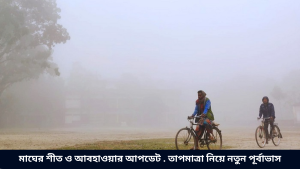 মাঘের শীত ও আবহাওয়ার আপডেট . তাপমাত্রা নিয়ে নতুন পূর্বাভাস